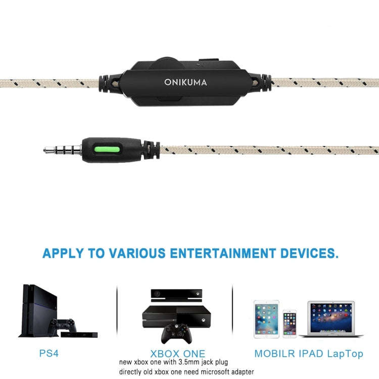 ONIKUMA K1 Deep Bass Noise Canceling Gaming Headphone with Microphone, For PS4, Smartphone, Table...
