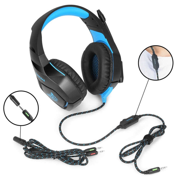 ONIKUMA K1-B Deep Bass Noise Canceling Camouflage Gaming Headphone with Microphone(Black Red)