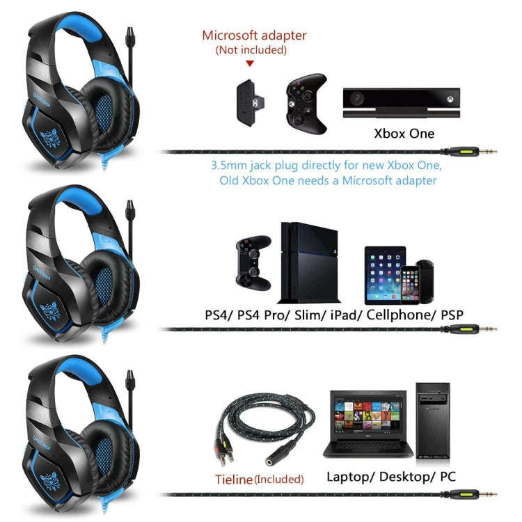 ONIKUMA K1-B Deep Bass Noise Canceling Camouflage Gaming Headphone with Microphone(Black Red)