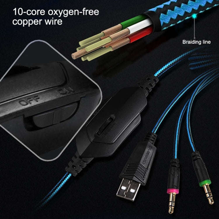 KOTION EACH G2000 Stereo Bass Gaming Headphone with Microphone & LED Light, For PS4, Smartphone, ...
