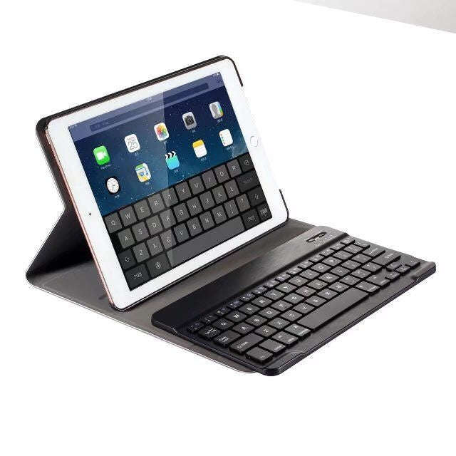 Detachable Bluetooth Keyboard + Horizontal Flip Leather Tablet Case with Holder for iPad Pro 9.7 ...