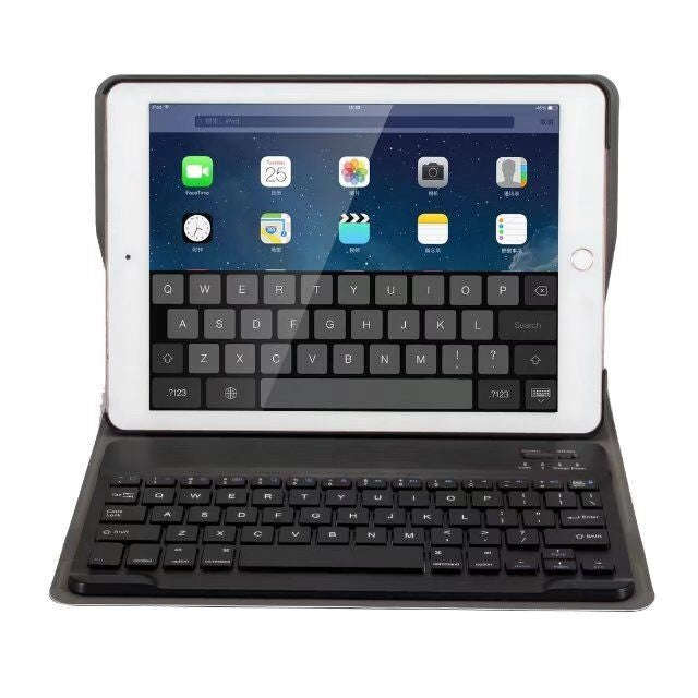 Detachable Bluetooth Keyboard + Horizontal Flip Leather Tablet Case with Holder for iPad Pro 9.7 ...