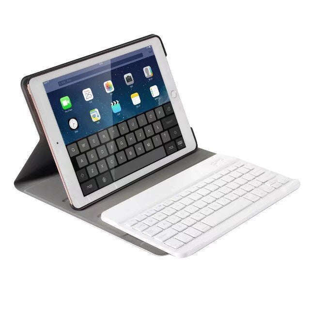 Detachable Bluetooth Keyboard + Horizontal Flip Leather Tablet Case with Holder for iPad Pro 9.7 ...