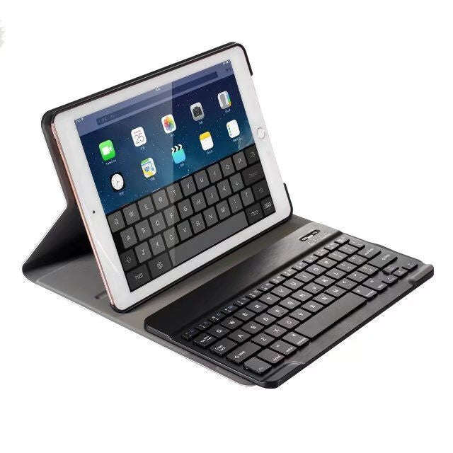 Detachable Bluetooth Keyboard + Horizontal Flip Leather Tablet Case with Holder for iPad Pro 9.7 ...