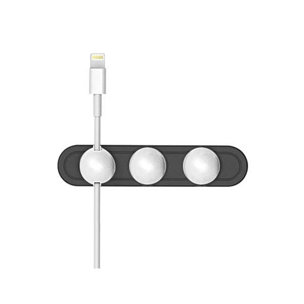 Magnetic Wire Take-up Cable Winder Magnetic Holder Desktop Storage(Black White)