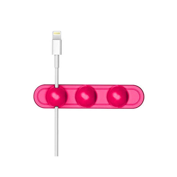 Magnetic Wire Take-up Cable Winder Magnetic Holder Desktop Storage(Rose Red)