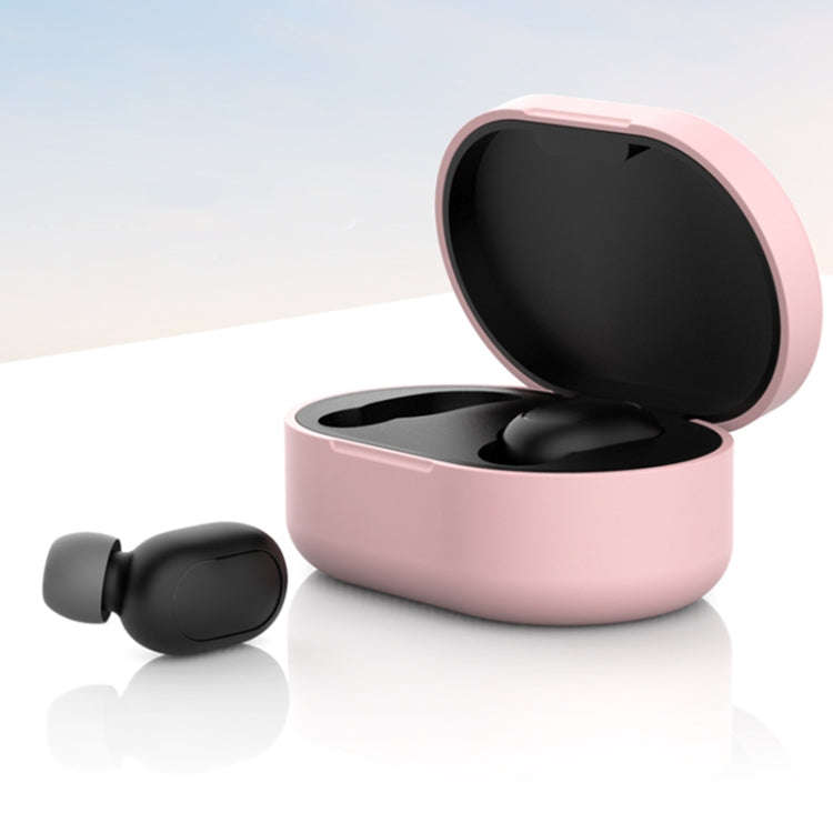 Silicone Charging Box Protective Case for Xiaomi Redmi AirDots / AirDots S / AirDots 2(Pink)