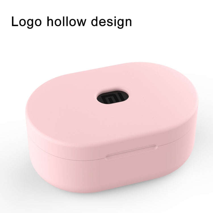 Silicone Charging Box Protective Case for Xiaomi Redmi AirDots / AirDots S / AirDots 2(Pink)