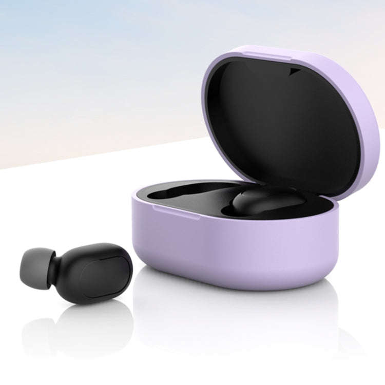 Silicone Charging Box Protective Case for Xiaomi Redmi AirDots / AirDots S / AirDots 2(Purple)