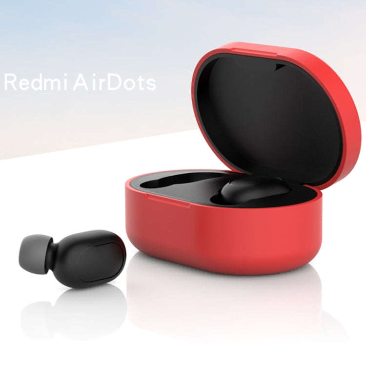 Silicone Charging Box Protective Case for Xiaomi Redmi AirDots / AirDots S / AirDots 2(Red)