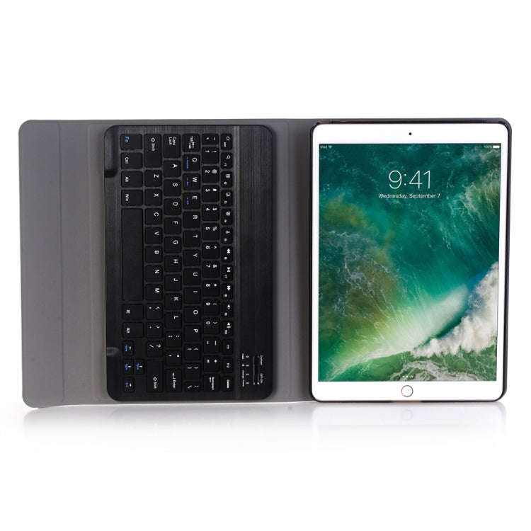 A102 For iPad 10.2 inch Ultra-thin Detachable Bluetooth Keyboard Leather Tablet Case with Stand F...