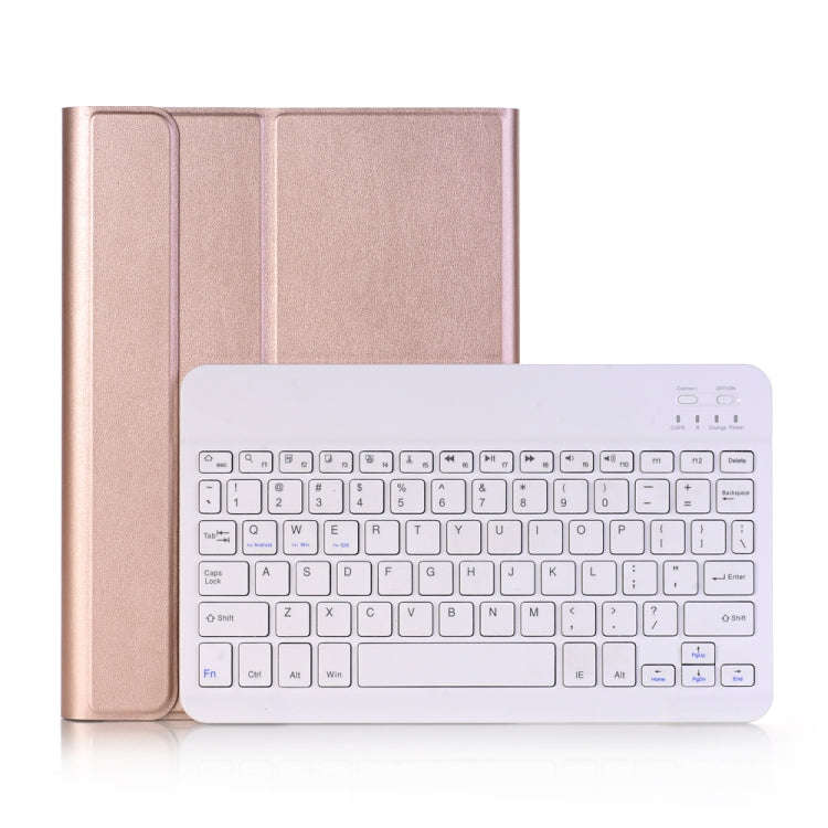 A102 For iPad 10.2 inch Ultra-thin Detachable Bluetooth Keyboard Leather Tablet Case with Stand F...