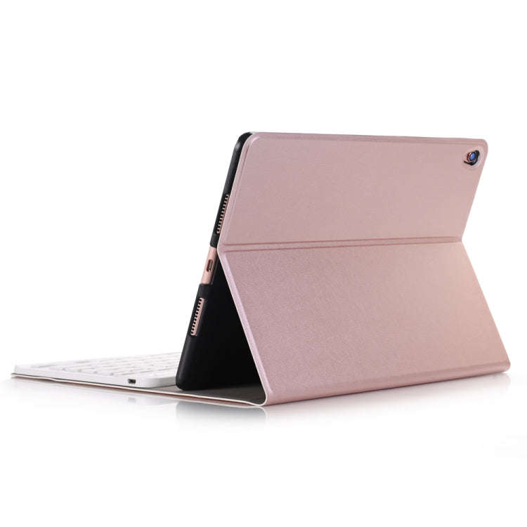 A102 For iPad 10.2 inch Ultra-thin Detachable Bluetooth Keyboard Leather Tablet Case with Stand F...