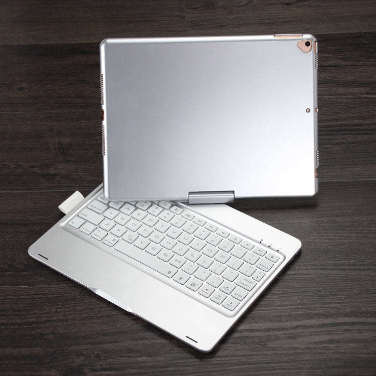 F102AS For iPad 10.2 inch Colorful Backlit Rotatable Bluetooth Keyboard Leather Tablet Case with ...