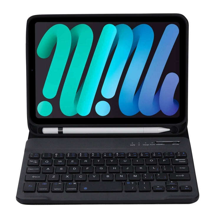 C06B Ultra-thin Candy Colors Bluetooth Keyboard Tablet Case for iPad mini 6 / mini 7 , with Stand...