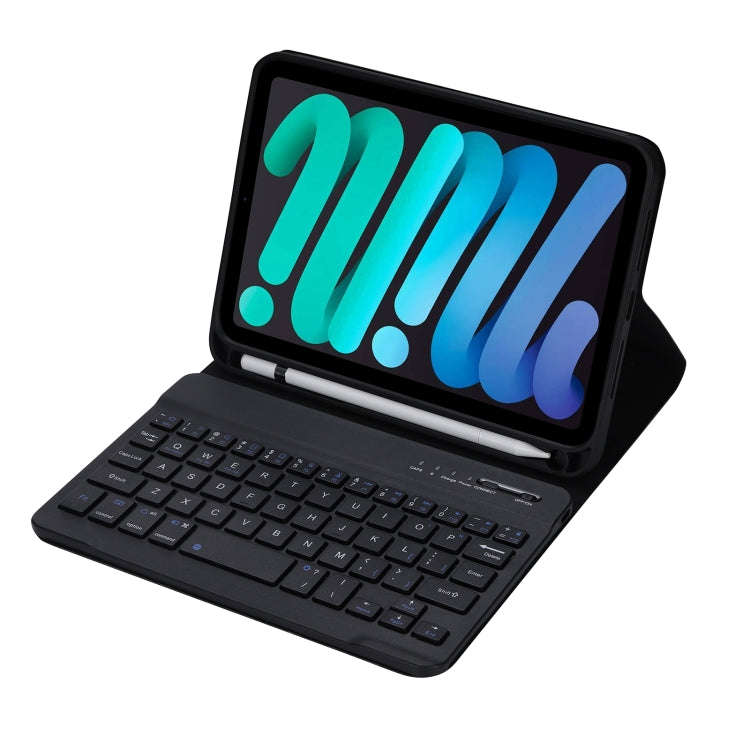 C06B Ultra-thin Candy Colors Bluetooth Keyboard Tablet Case for iPad mini 6 / mini 7 , with Stand...