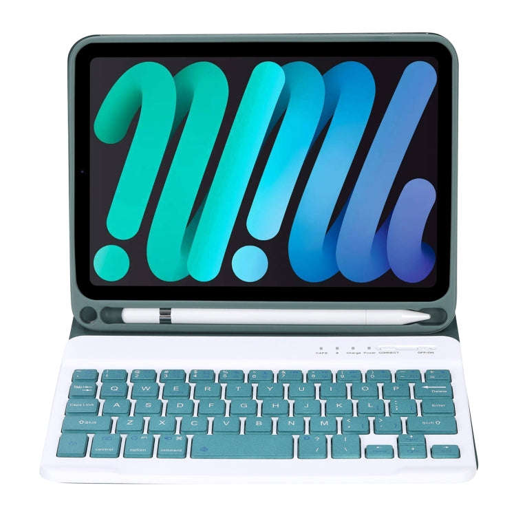 C06B Ultra-thin Candy Colors Bluetooth Keyboard Tablet Case for iPad mini 6 / mini 7 , with Stand...