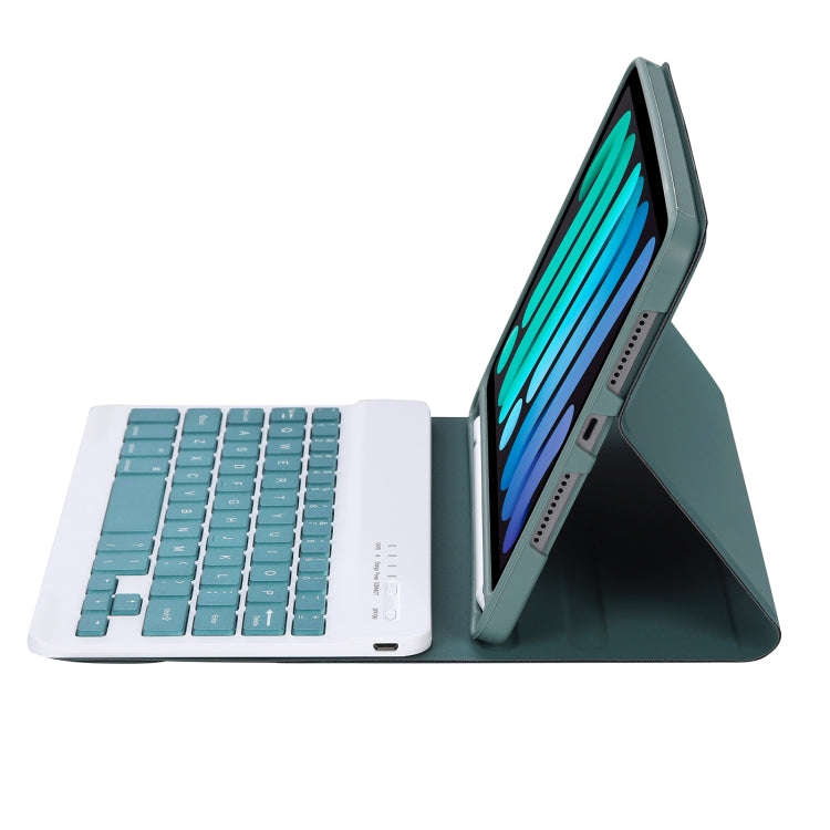 C06B Ultra-thin Candy Colors Bluetooth Keyboard Tablet Case for iPad mini 6 / mini 7 , with Stand...