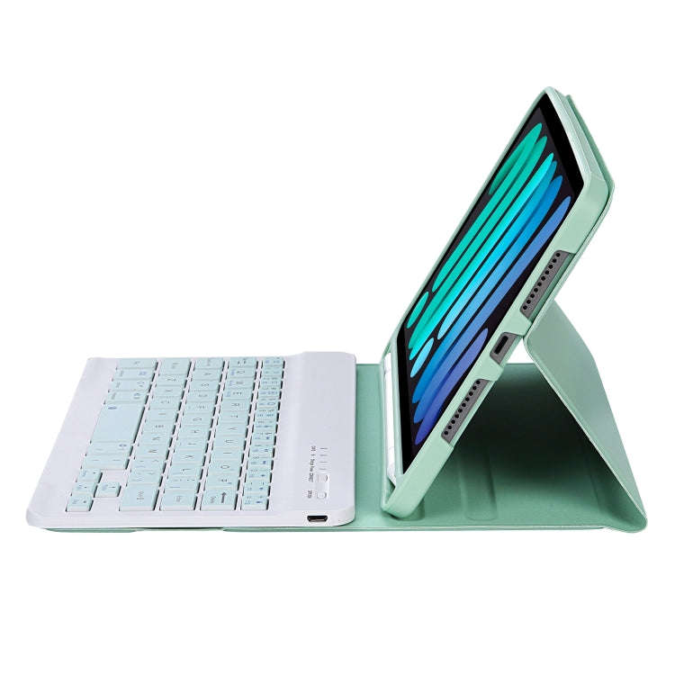 C06B Ultra-thin Candy Colors Bluetooth Keyboard Tablet Case for iPad mini 6 / mini 7 , with Stand...