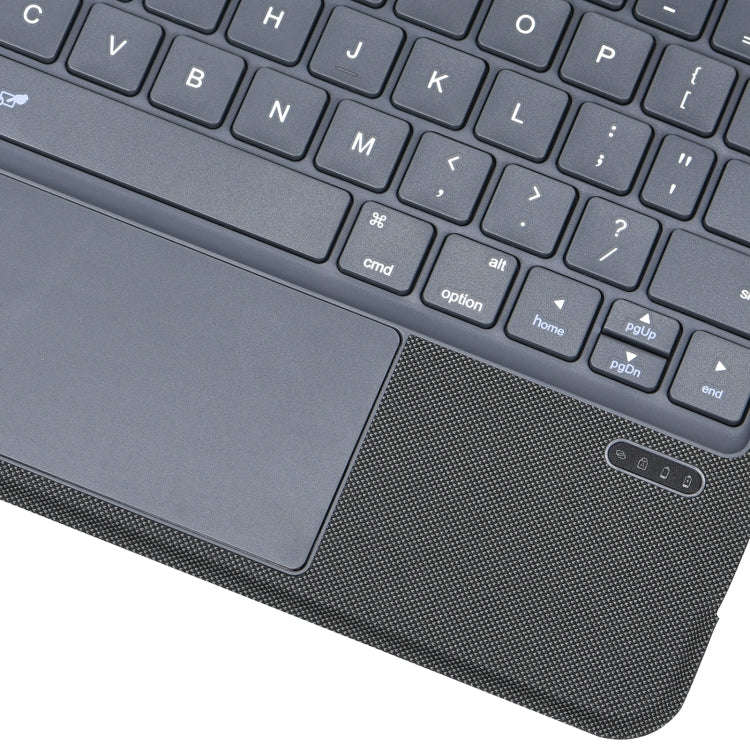 P3125-6 Grid Bluetooth Keyboard Leather Case with Touch Pad For iPad Air 11 2024 / Air 5 10.9 202...
