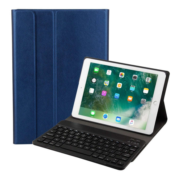 FT-1030 Bluetooth 3.0 ABS Brushed Texture Keyboard + Skin Texture Leather Tablet Case for iPad Ai...