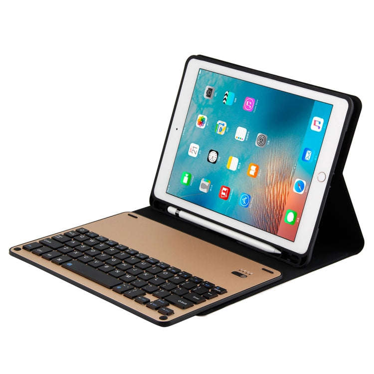 FT-1038E Detachable Bluetooth 3.0 Aluminum Alloy Keyboard + Lambskin Texture Leather Tablet Case ...