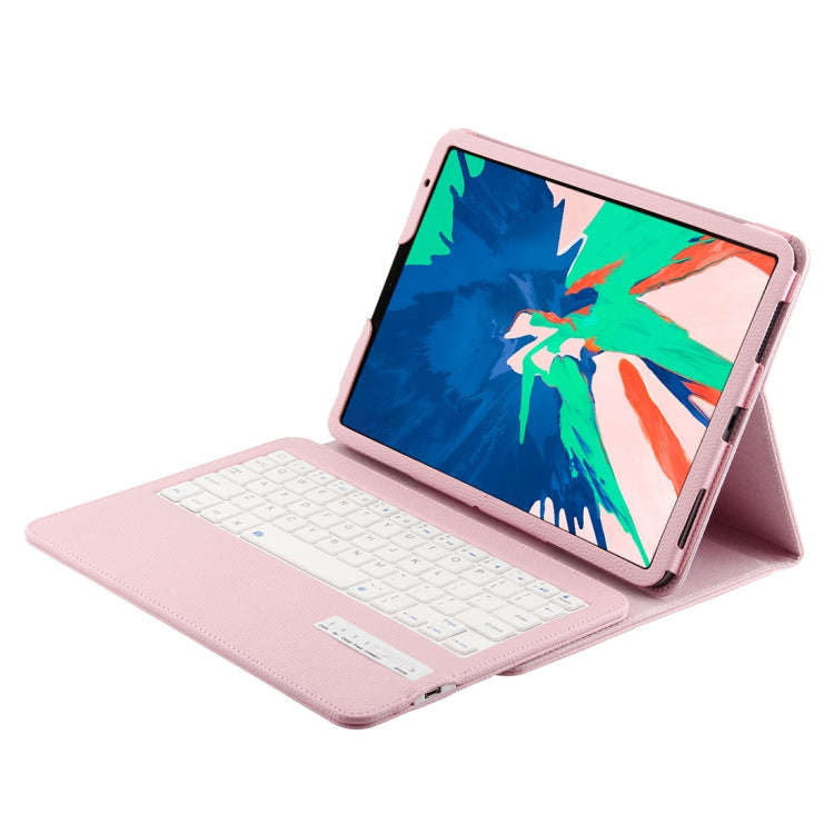 IP011 Detachable Bluetooth 3.0 ABS Keyboard + Litchi Texture Leather Tablet Case for iPad Pro 11 ...