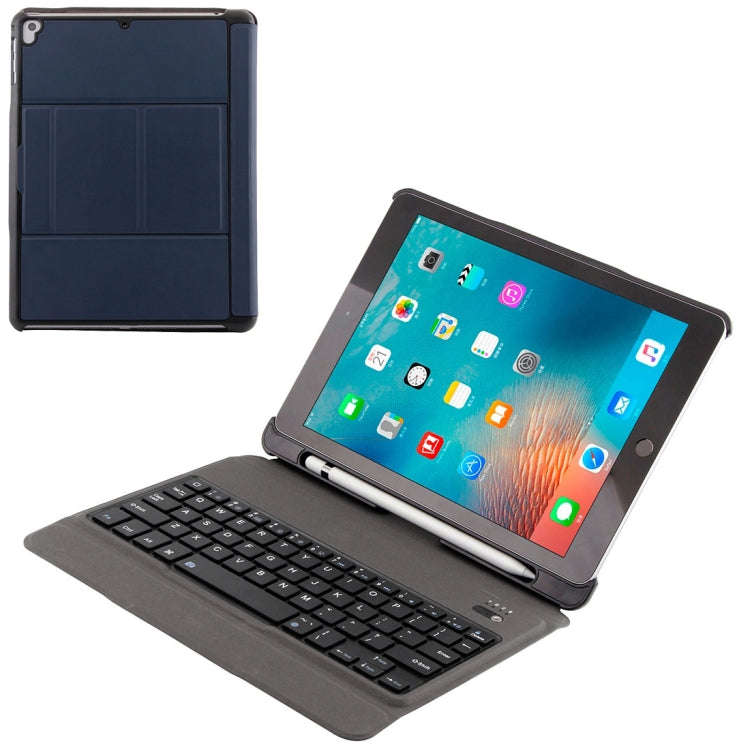 T-201 Detachable Bluetooth 3.0 Ultra-thin Keyboard + Lambskin Texture Leather Tablet Case for iPa...