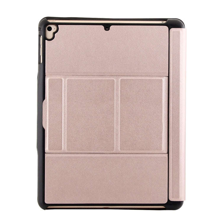 T-201D Detachable Bluetooth 3.0 Ultra-thin Keyboard + Lambskin Texture Leather Tablet Case for iP...
