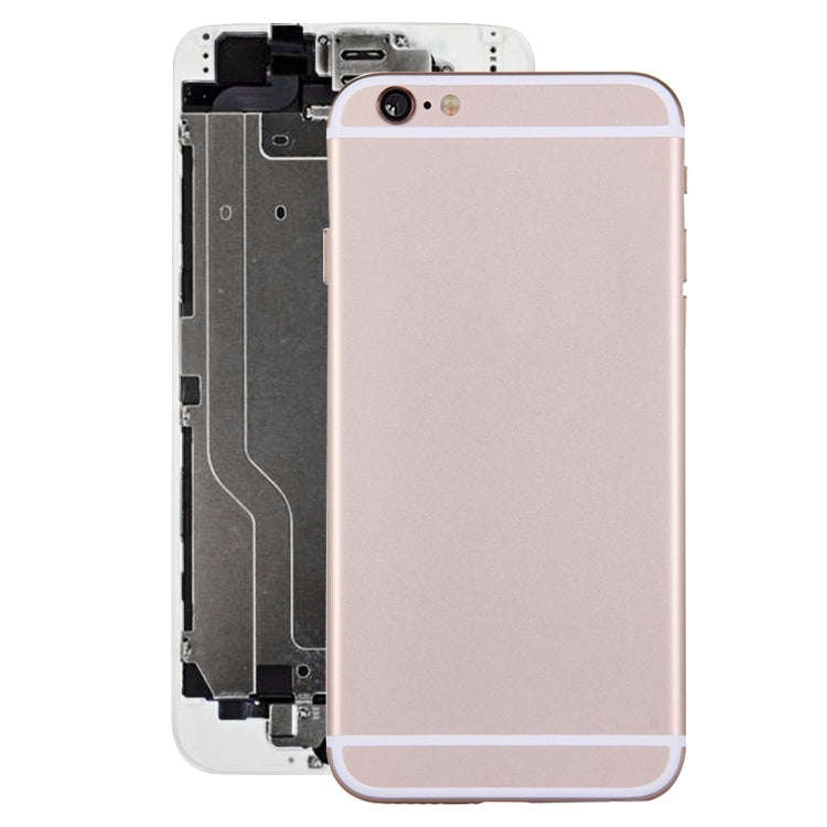 Full Housing Back Cover with Power Button & Volume Button Flex Cable for iPhone 6(Gold)