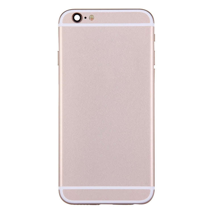 Full Housing Back Cover with Power Button & Volume Button Flex Cable for iPhone 6(Gold)