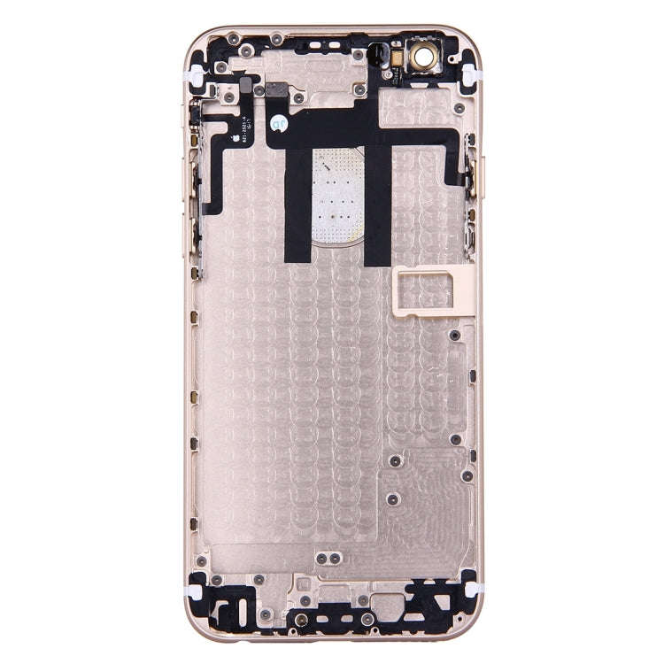 Full Housing Back Cover with Power Button & Volume Button Flex Cable for iPhone 6(Gold)