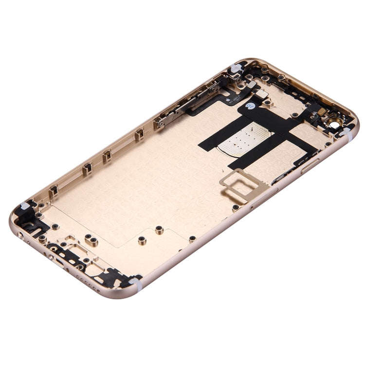 Full Housing Back Cover with Power Button & Volume Button Flex Cable for iPhone 6(Gold)
