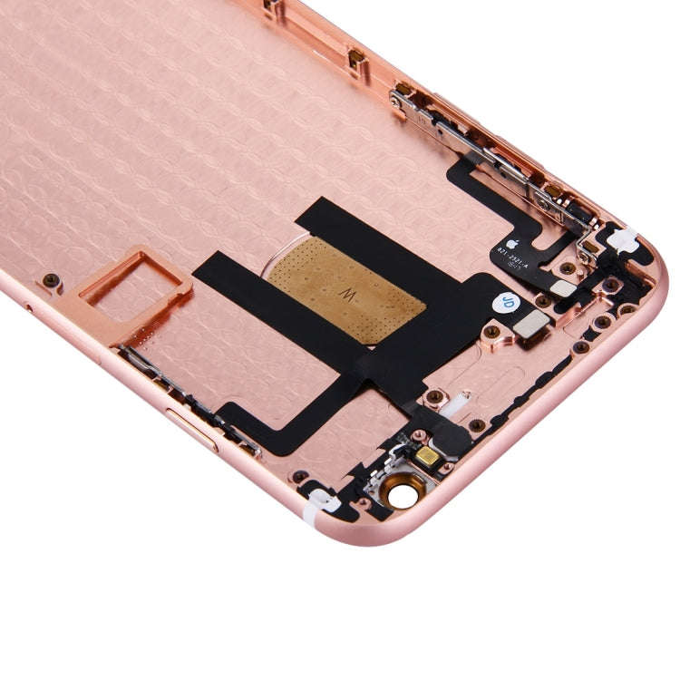 Full Housing Back Cover with Power Button & Volume Button Flex Cable for iPhone 6(Rose Gold)