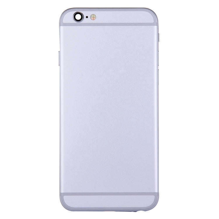 Full Housing Back Cover with Power Button & Volume Button Flex Cable for iPhone 6(Silver)