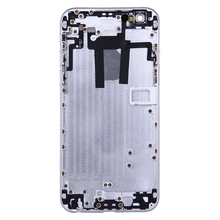 Full Housing Back Cover with Power Button & Volume Button Flex Cable for iPhone 6(Silver)