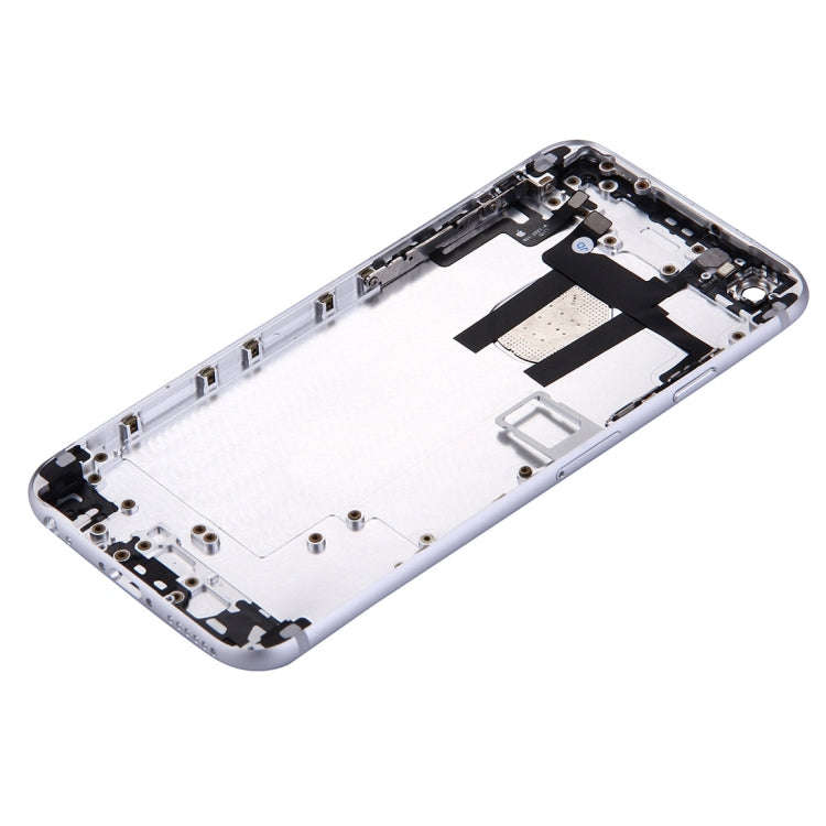 Full Housing Back Cover with Power Button & Volume Button Flex Cable for iPhone 6(Silver)