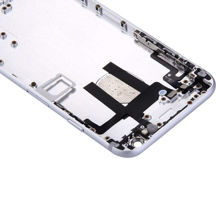 Full Housing Back Cover with Power Button & Volume Button Flex Cable for iPhone 6(Silver)