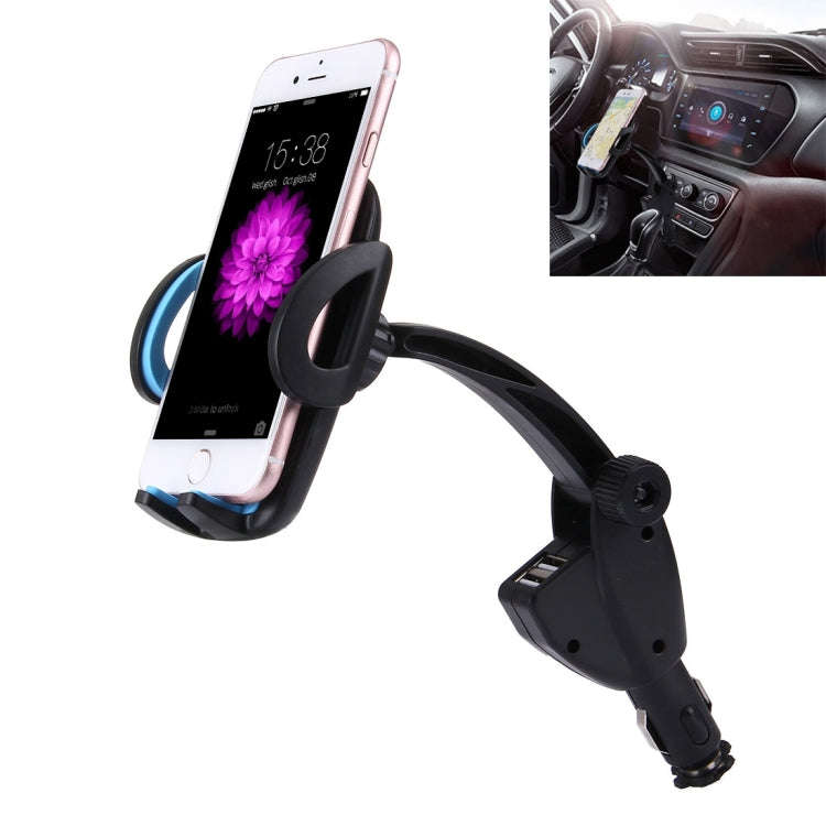 HC006 2 in 1 Car Charger & 360 Rotation Holder, Random Color Delivery, For iPhone, Galaxy, Huawei...