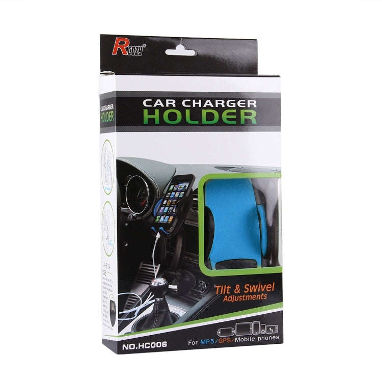 HC006 2 in 1 Car Charger & 360 Rotation Holder, Random Color Delivery, For iPhone, Galaxy, Huawei...