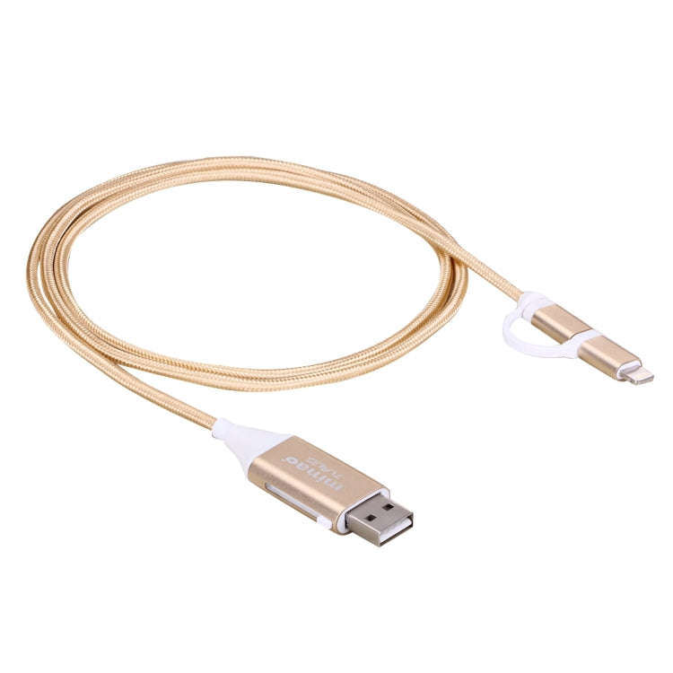 1M Multi-functional Mimao 8pin & Micro USB to OTG & USB 2.0 Data Sync Cable USB Charging Cable, F...