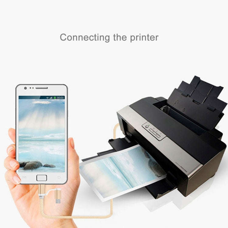1M Multi-functional Mimao 8pin & Micro USB to OTG & USB 2.0 Data Sync Cable USB Charging Cable, F...