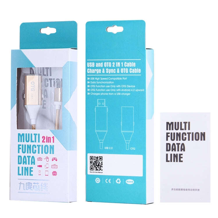 1M Multi-functional Mimao 8pin & Micro USB to OTG & USB 2.0 Data Sync Cable USB Charging Cable, F...