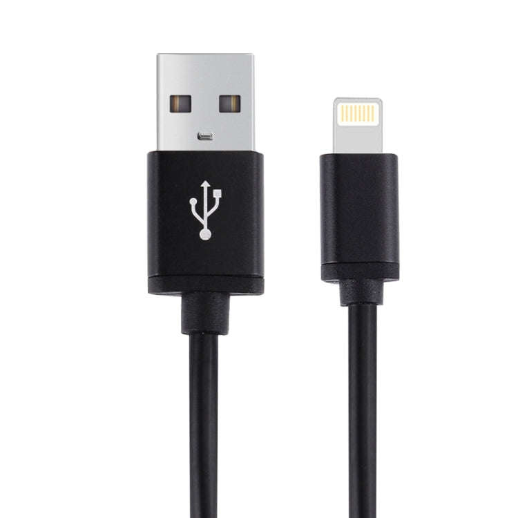 1m 3A 8 Pin to USB Data Sync Charging Cable for iPhone, iPad, Diameter: 4 cm(Black)