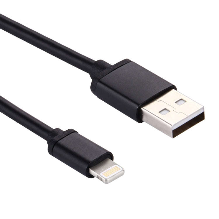 1m 3A 8 Pin to USB Data Sync Charging Cable for iPhone, iPad, Diameter: 4 cm(Black)