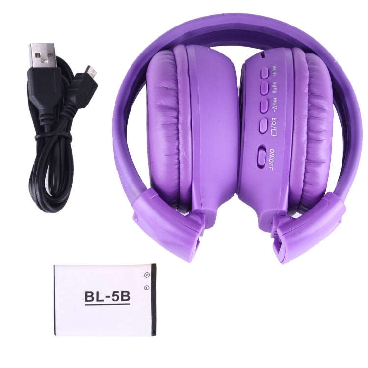 BS-N65 Headband Folding Stereo HiFi Wireless Headphone Headset with LCD Screen & TF Card Slot & L...