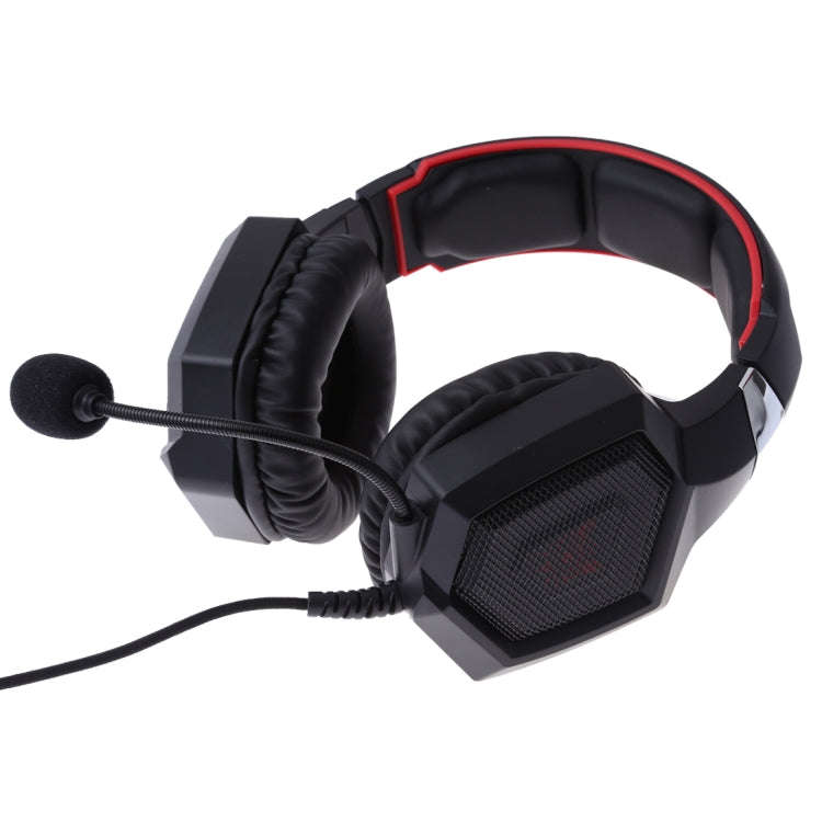 ONIKUMA K8 Over Ear Bass Stereo Surround Gaming Headphone with Microphone & LED Lights(Red)