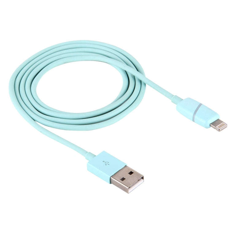 1m Circular Bobbin Gift Box Style 8 Pin to USB Data Sync Cable with Indicator for iPhone, iPad(Blue)