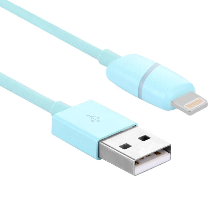 1m Circular Bobbin Gift Box Style 8 Pin to USB Data Sync Cable with Indicator for iPhone, iPad(Blue)