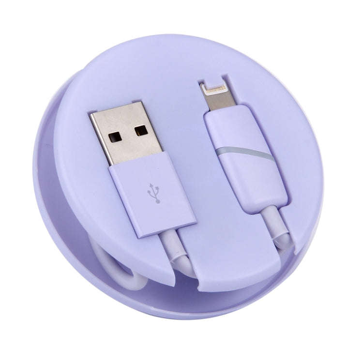 1m Circular Bobbin Gift Box Style 8 Pin to USB Data Sync Cable with Indicator for iPhone, iPad(Pu...